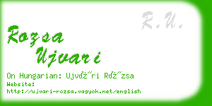 rozsa ujvari business card